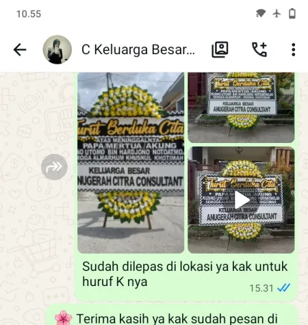 Pengiriman Papan Bunga Duka Cepiring